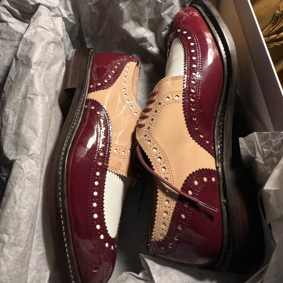 Size 36 Robert Clergerie  -282600prune/Blanc/Tany DBL  Verniprune item#3345548 - Picture 3 of 11